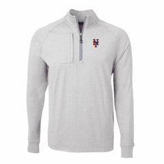 New York Mets Cutter & Buck Big & Tall Adapt Eco Knit Stretch Recycled Quarter-Zip Pullover Top - MLB Pullover