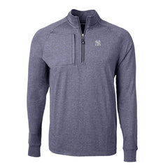 New York Yankees Cutter & Buck Big & Tall Adapt Eco Knit Stretch Recycled Quarter-Zip Pullover Top - MLB Pullover