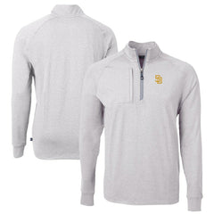 San Diego Padres Cutter & Buck Big & Tall Adapt Eco Knit Stretch Recycled Quarter-Zip Pullover Top - MLB Pullover