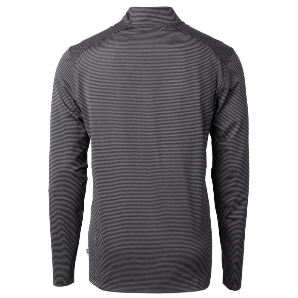 Baltimore Orioles Cutter & Buck Virtue Eco Pique Micro Stripe Big & Tall Recycled Quarter-Zip Pullover Top - MLB Pullover