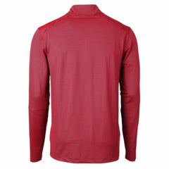 Cleveland Guardians Cutter & Buck Virtue Eco Pique Micro Stripe Big & Tall Recycled Quarter-Zip Pullover Top - MLB Pullover