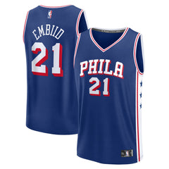 Royal Joel Embiid Philadelphia 76ers Fast Break Replica Jersey | NBA