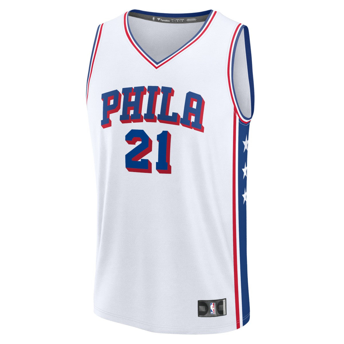 White Joel Embiid Philadelphia 76ers Fast Break Replica Jersey | NBA