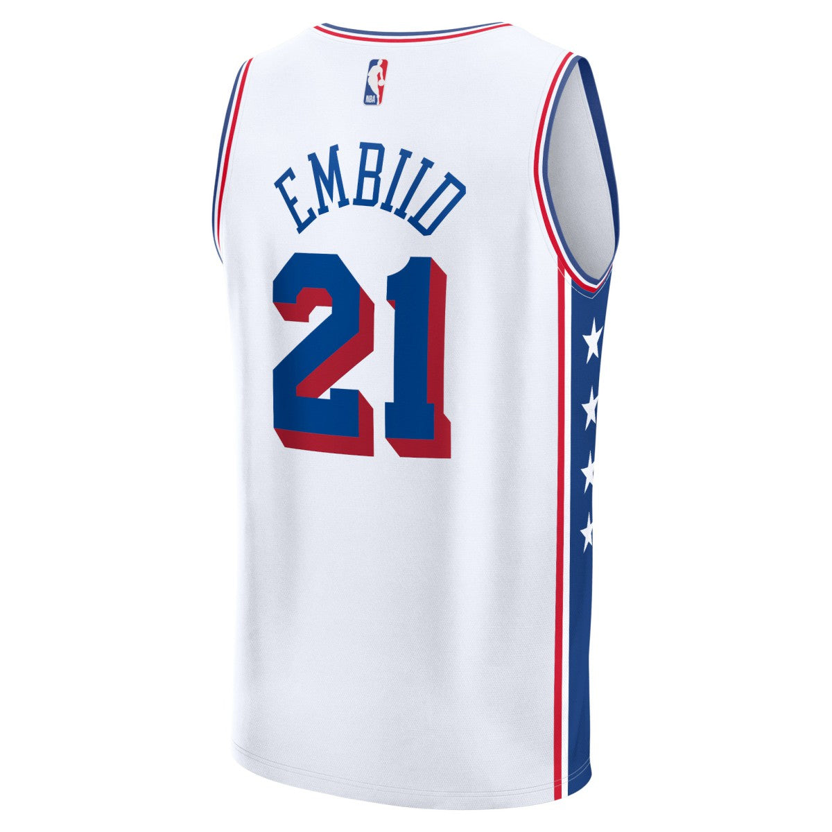 White Joel Embiid Philadelphia 76ers Fast Break Replica Jersey | NBA