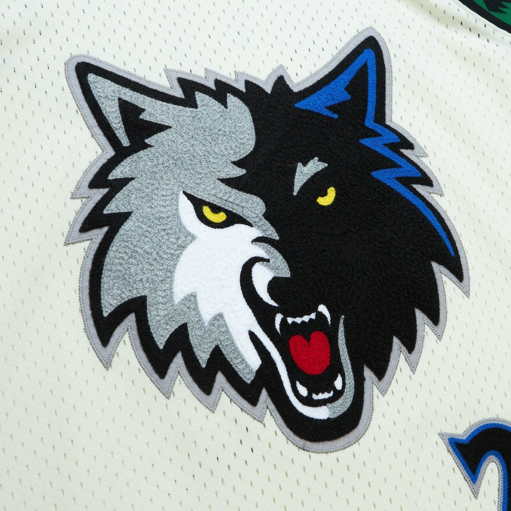 Cream Kevin Garnett Minnesota Timberwolves Chainstitch Swingman Jersey | NBA