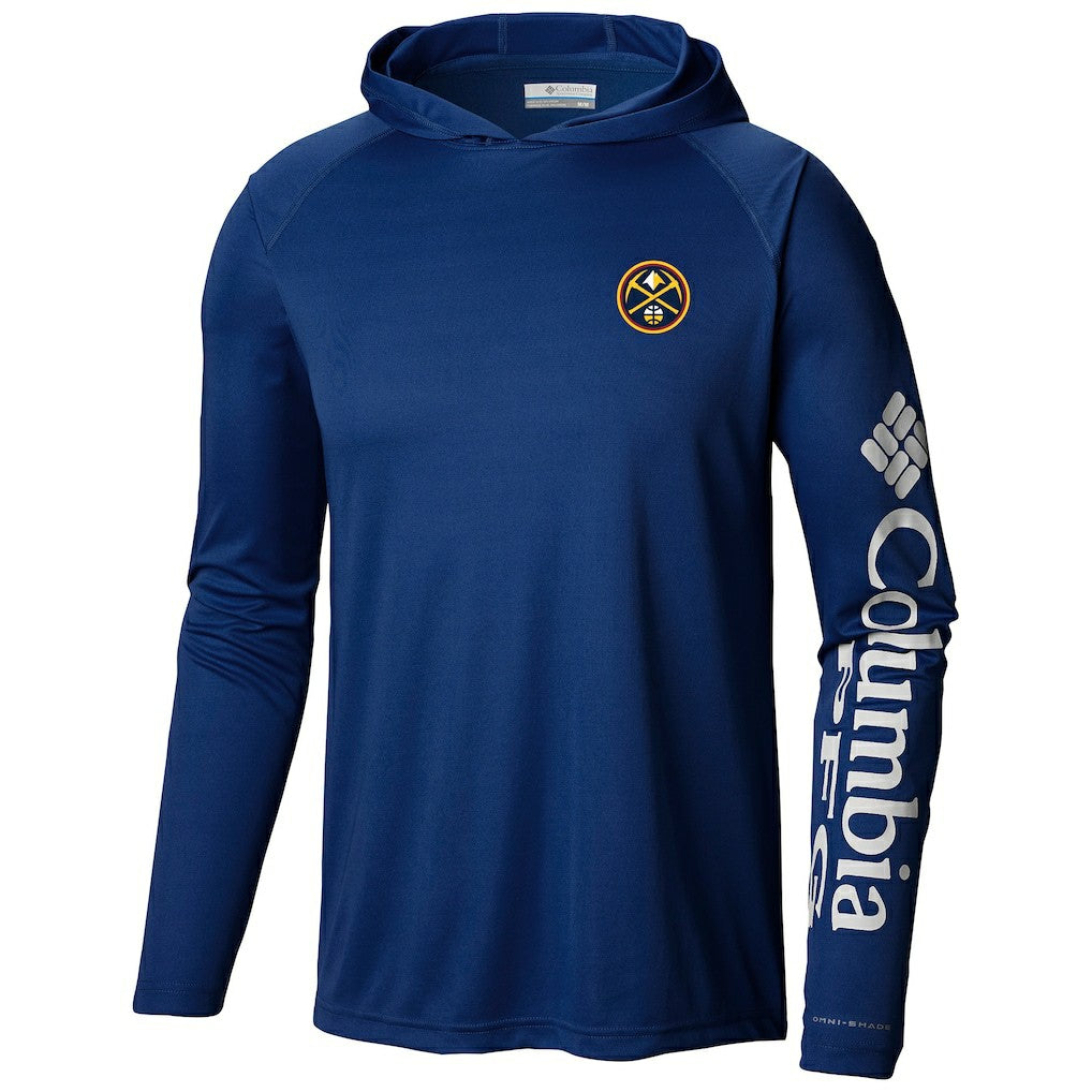 Navy Denver Nuggets Terminal Tackle Long Sleeve Hoodie T-Shirt sale | NBA