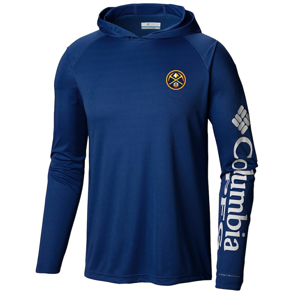 Navy Denver Nuggets Terminal Tackle Long Sleeve Hoodie T-Shirt sale | NBA