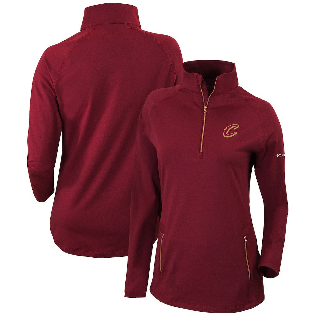 Burgundy Cleveland Cavaliers Women's Omni-Wick Outward Nine Quarter-Zip Pullover Top sale | NBA