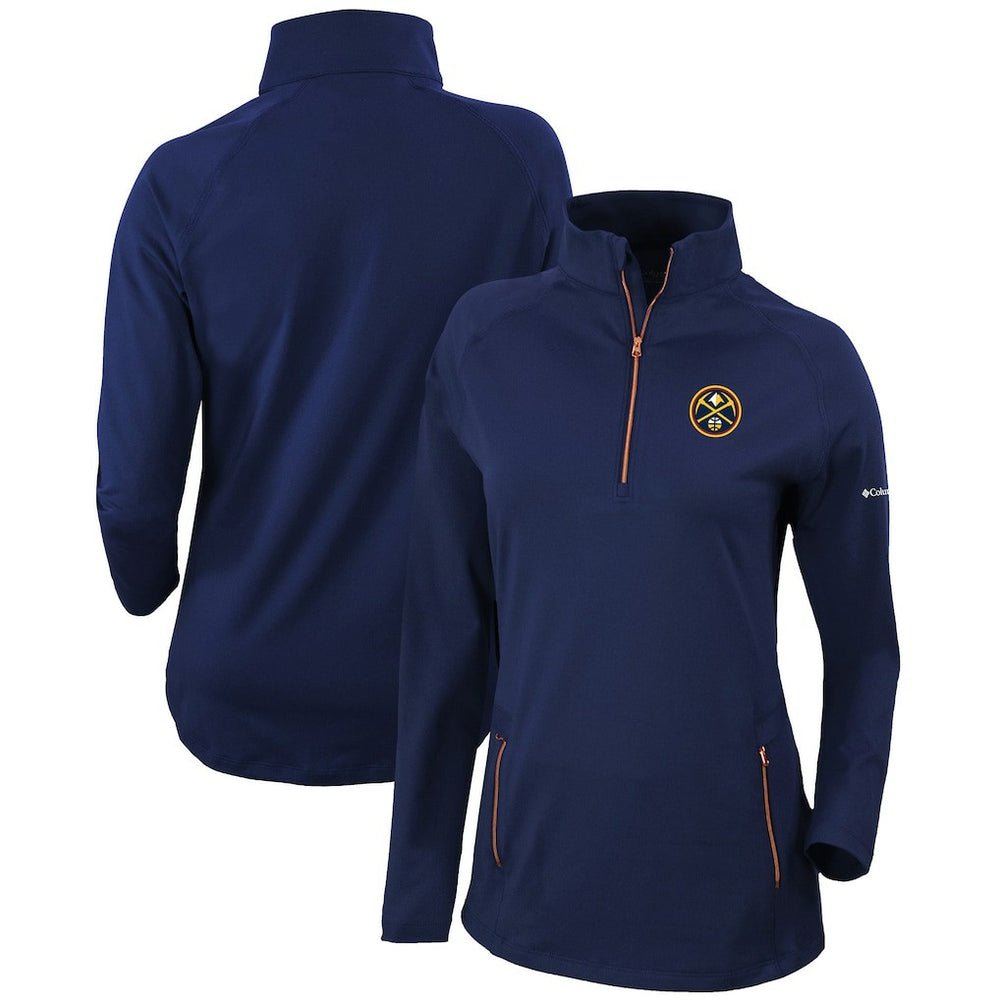 Navy Denver Nuggets Women's Omni-Wick Outward Nine Quarter-Zip Pullover Top sale | NBA