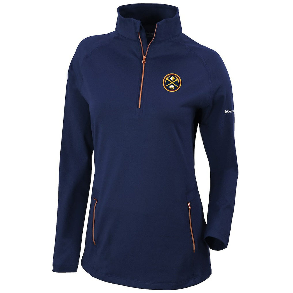 Navy Denver Nuggets Women's Omni-Wick Outward Nine Quarter-Zip Pullover Top sale | NBA