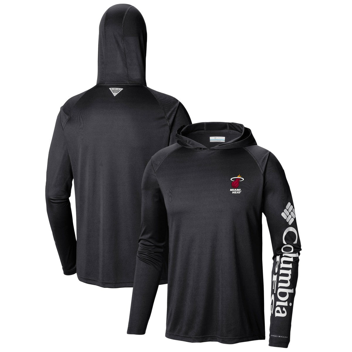 Black Miami Heat Terminal Tackle Long Sleeve Hoodie T-Shirt | NBA