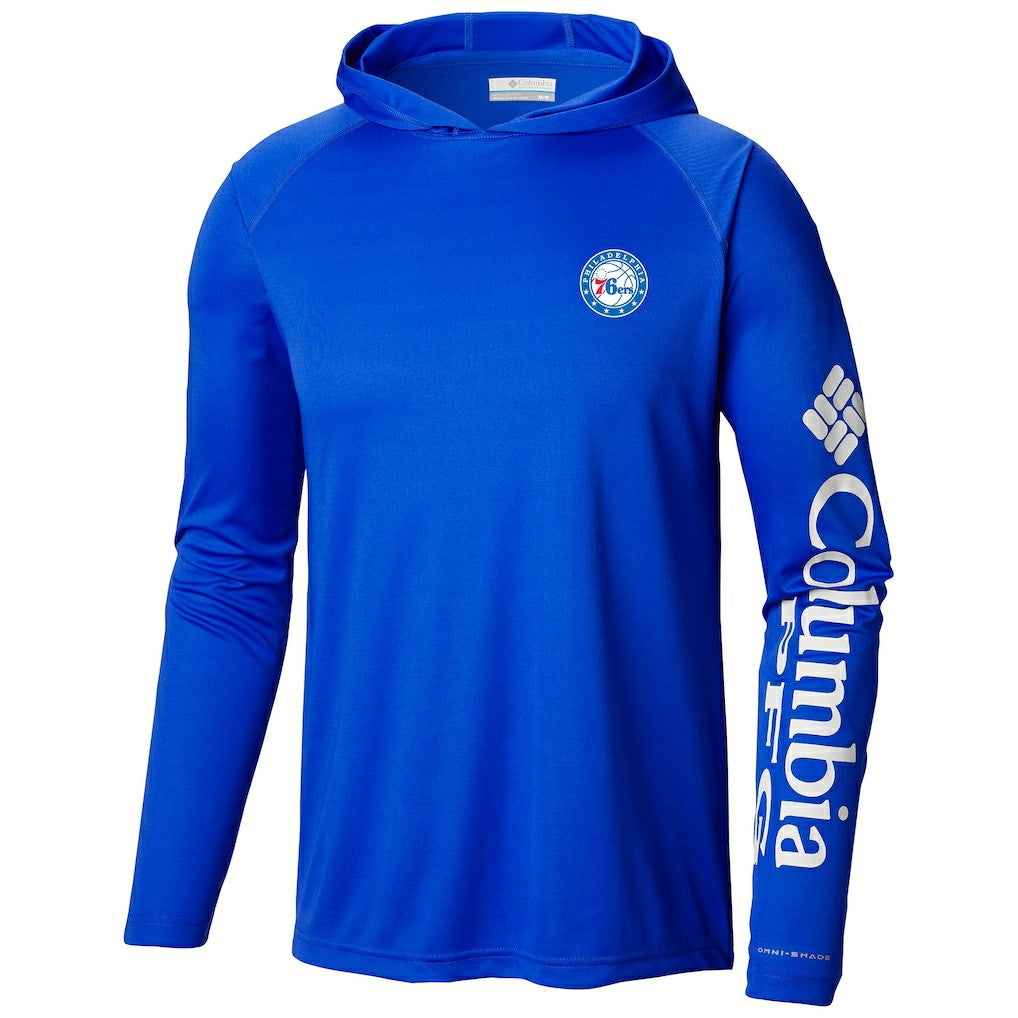 Blue Philadelphia 76ers Terminal Tackle Long Sleeve Hoodie T-Shirt | NBA