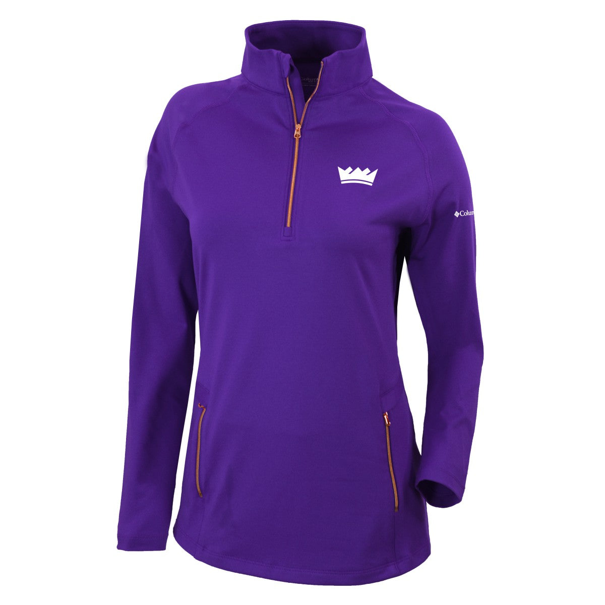 Purple Sacramento Kings Women's Omni-Wick Outward Nine Quarter-Zip Pullover Top | NBA