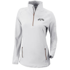 White San Antonio Spurs Women's Omni-Wick Outward Nine Quarter-Zip Pullover Top | NBA