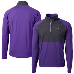 Minnesota Vikings Cutter & Buck Helmet Adapt Eco Knit Hybrid Recycled Quarter-Zip Pullover Top | NFL Sale