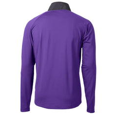 Minnesota Vikings Cutter & Buck Helmet Adapt Eco Knit Hybrid Recycled Quarter-Zip Pullover Top | NFL Sale