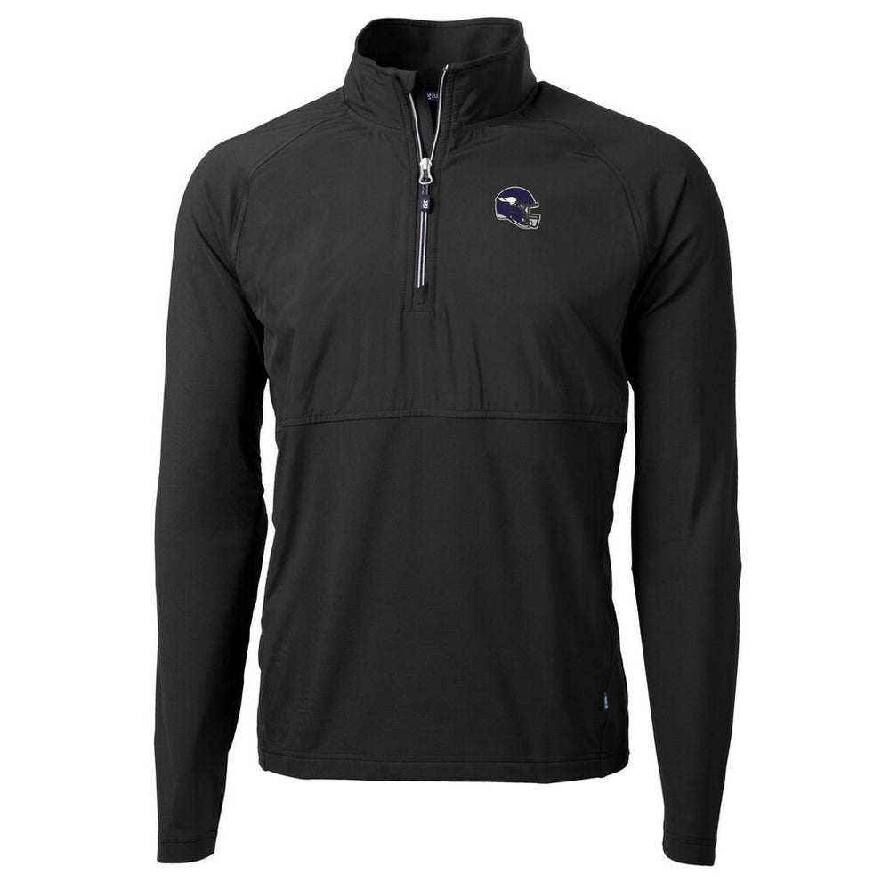 Minnesota Vikings Cutter & Buck Helmet Adapt Eco Knit Hybrid Recycled Quarter-Zip Pullover Top | NFL Online