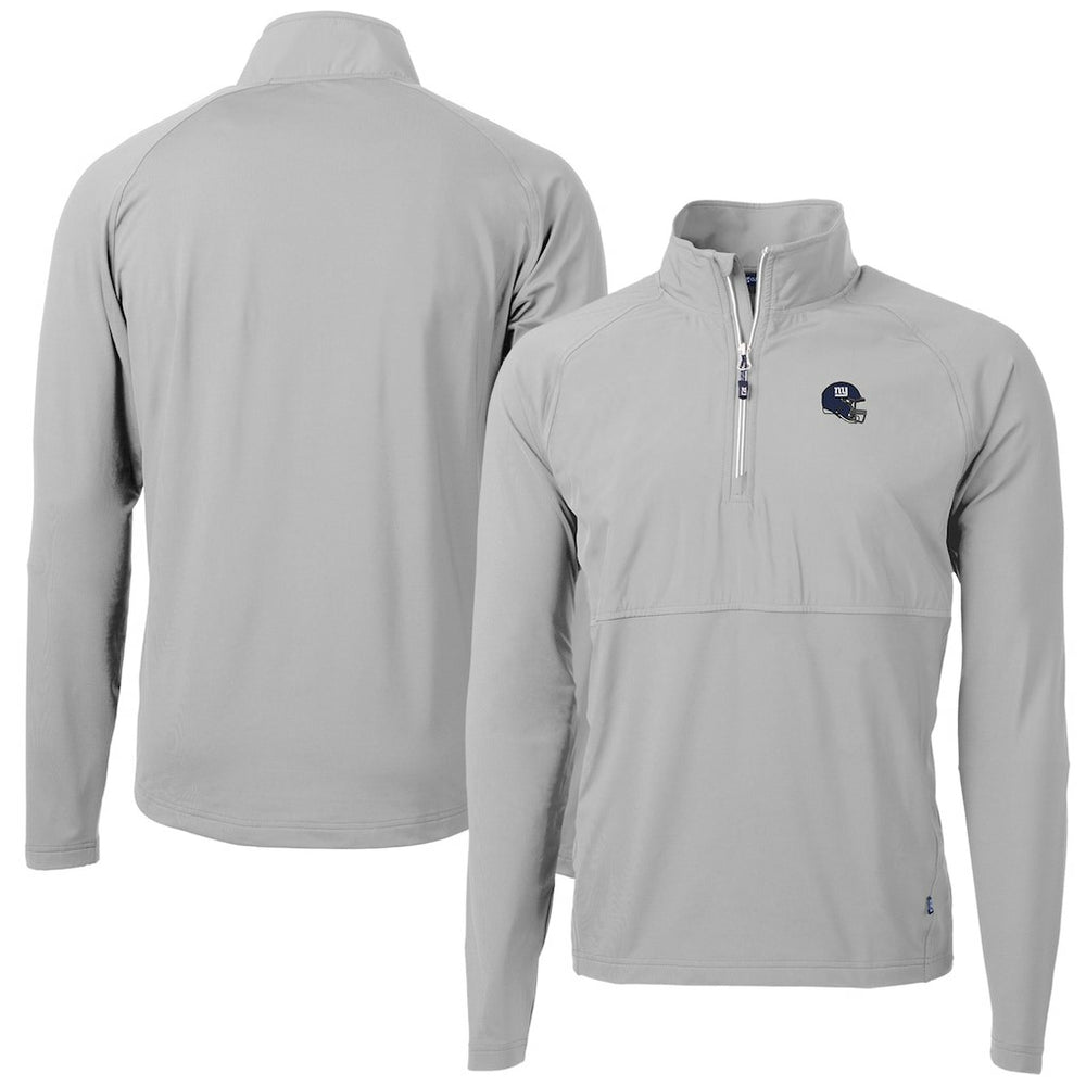 New York Giants Cutter & Buck Helmet Adapt Eco Knit Hybrid Recycled Quarter-Zip Pullover Top | NFL US