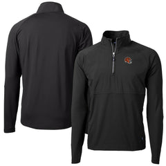 Cincinnati Bengals Cutter & Buck Helmet Adapt Eco Knit Hybrid Recycled Quarter-Zip Pullover Top | NFL Discount