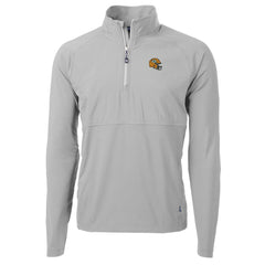 Green Bay Packers Cutter & Buck Helmet Adapt Eco Knit Hybrid Recycled Quarter-Zip Pullover Top | NFL Outlet