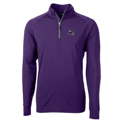 Minnesota Vikings Cutter & Buck Helmet Adapt Eco Knit Stretch Recycled Quarter-Zip Pullover Top | NFL Discount