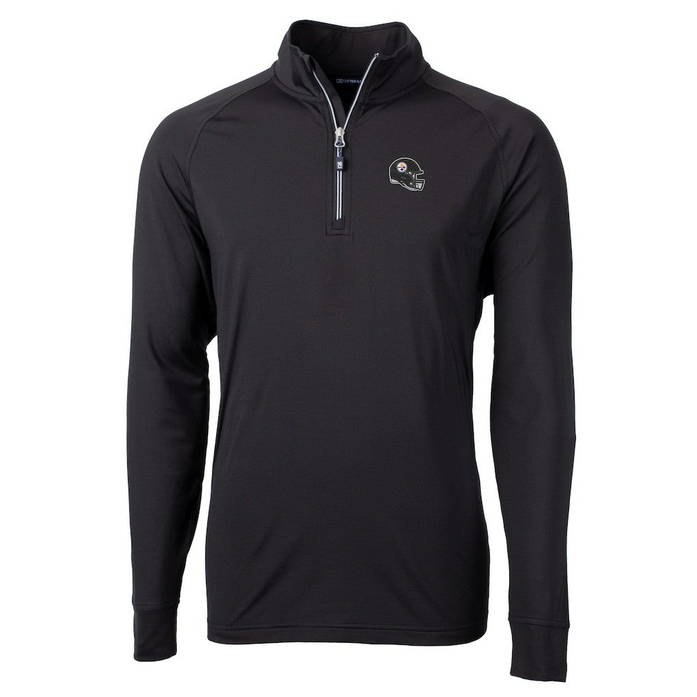 Pittsburgh Steelers Cutter & Buck Helmet Adapt Eco Knit Stretch Recycled Quarter-Zip Pullover Top | NFL Near me