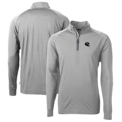 Chicago Bears Cutter & Buck Helmet Adapt Eco Knit Stretch Recycled Quarter-Zip Pullover Top | NFL Online