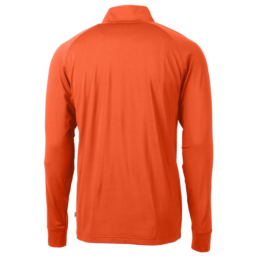Cincinnati Bengals Cutter & Buck Helmet Adapt Eco Knit Stretch Recycled Quarter-Zip Pullover Top | NFL On sale