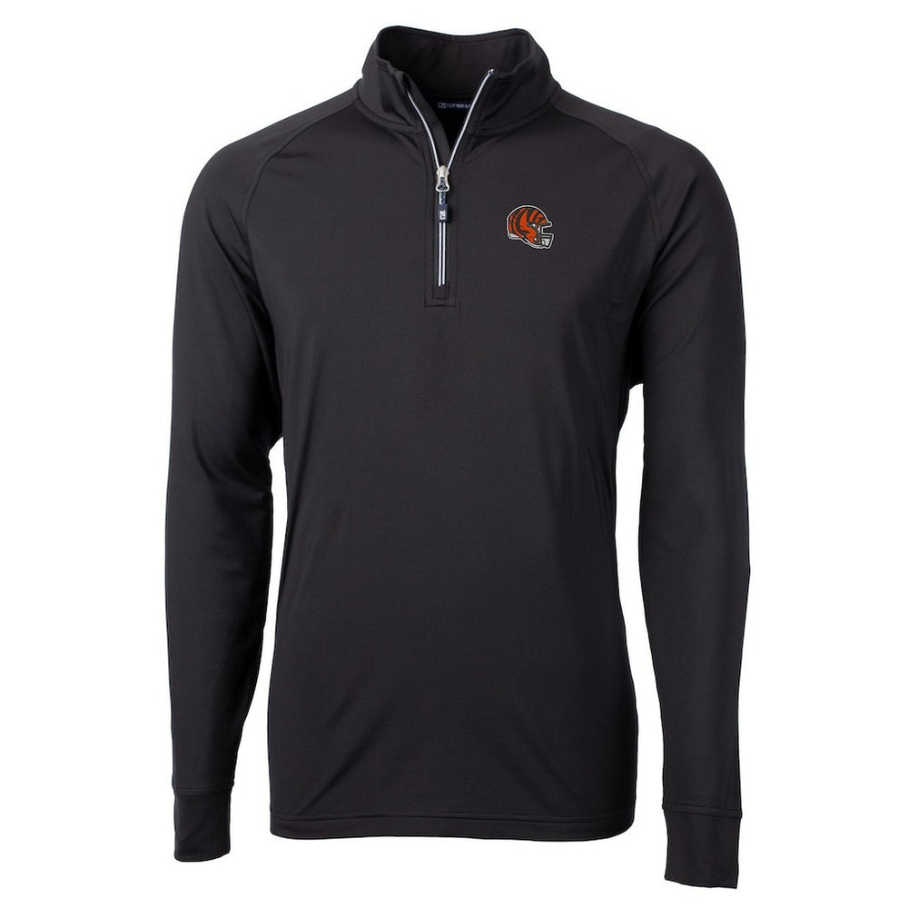 Cincinnati Bengals Cutter & Buck Helmet Adapt Eco Knit Stretch Recycled Quarter-Zip Pullover Top | NFL On sale