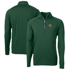 Green Bay Packers Cutter & Buck Helmet Adapt Eco Knit Stretch Recycled Quarter-Zip Pullover Top | NFL Discount
