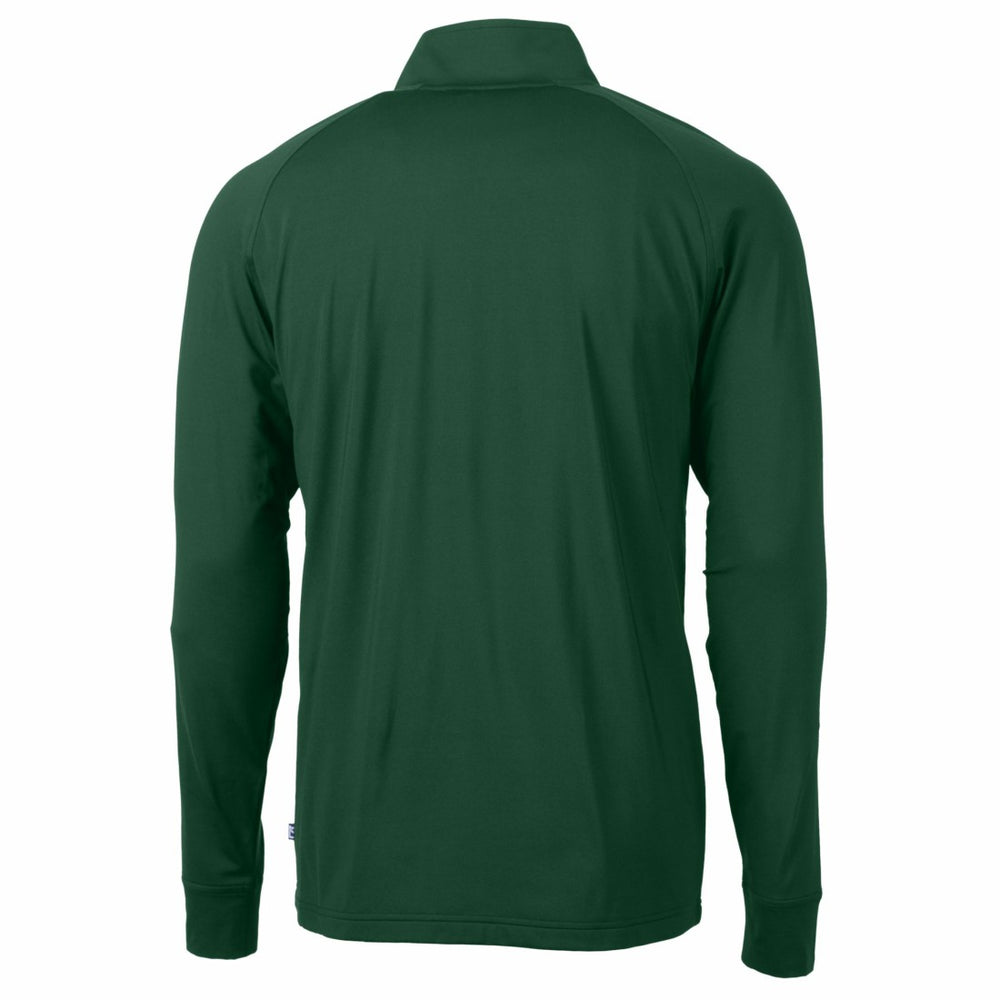 Green Bay Packers Cutter & Buck Helmet Adapt Eco Knit Stretch Recycled Quarter-Zip Pullover Top | NFL Discount