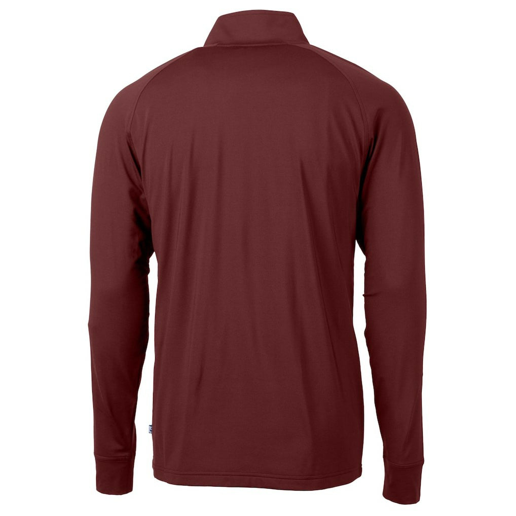 Washington Commanders Cutter & Buck Helmet Adapt Eco Knit Stretch Recycled Quarter-Zip Pullover Top | NFL On sale