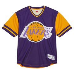 Purple Los Angeles Lakers Jumbotron 3.0 Mesh V-Neck T-Shirt | NBA