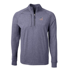 New York Yankees Cutter & Buck Americana Logo Big & Tall Adapt Eco Knit Stretch Recycled Quarter-Zip Pullover Top - MLB Pullover