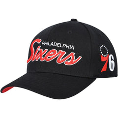 Black Philadelphia 76ers MVP Team Script 2.0 Stretch-Snapback Hat | NBA