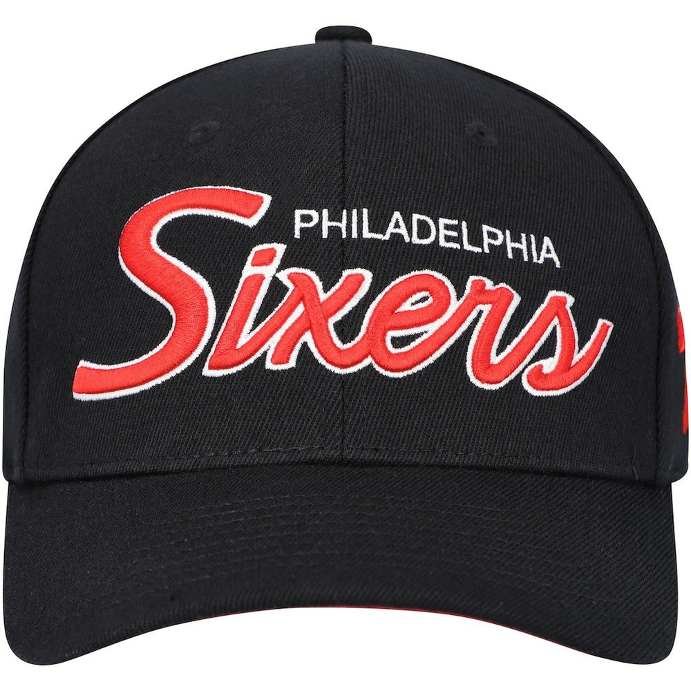 Black Philadelphia 76ers MVP Team Script 2.0 Stretch-Snapback Hat | NBA