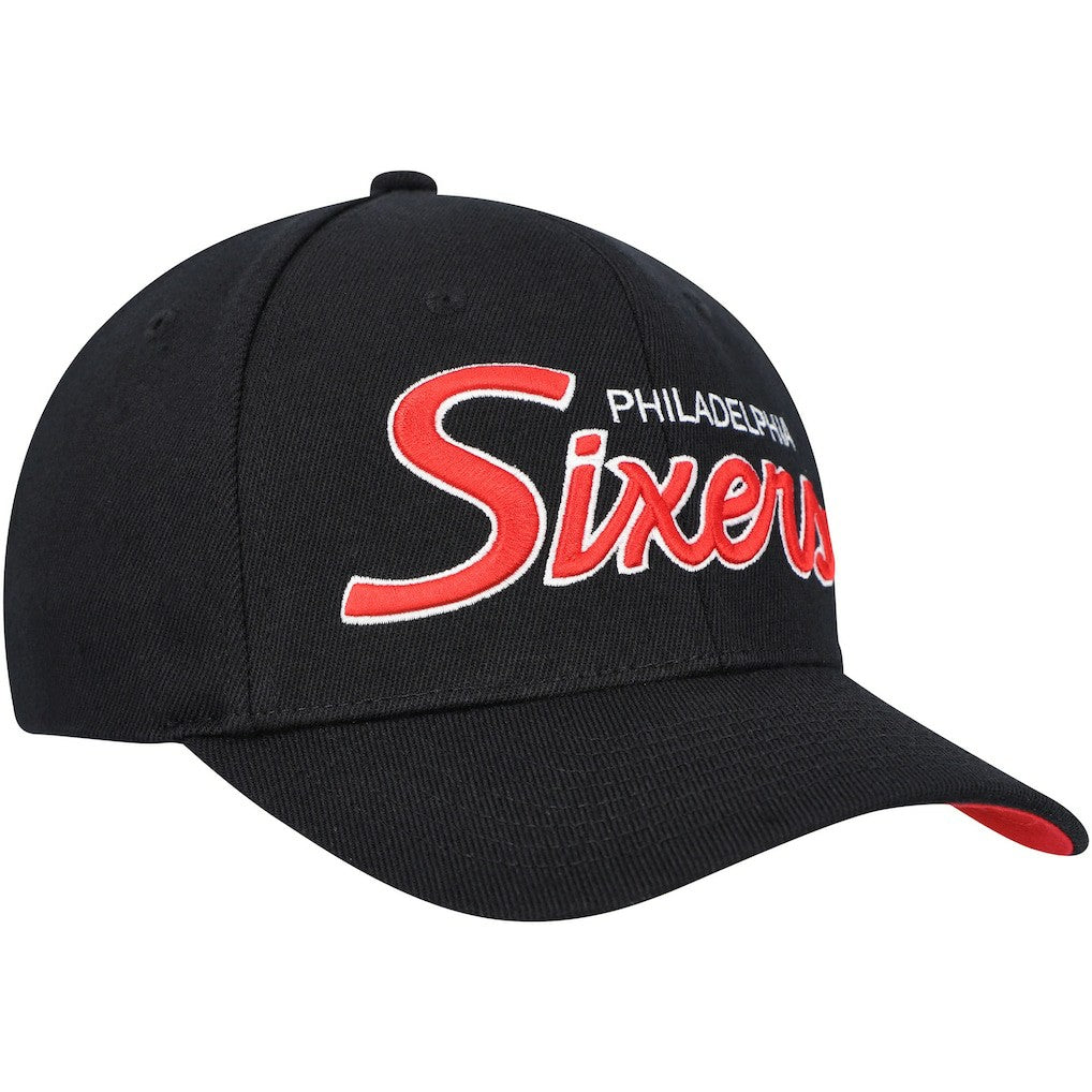 Black Philadelphia 76ers MVP Team Script 2.0 Stretch-Snapback Hat | NBA