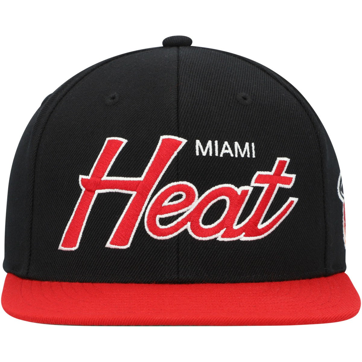 Black Miami Heat Hardwood Classics MVP Team Script 2.0 Snapback Hat | NBA
