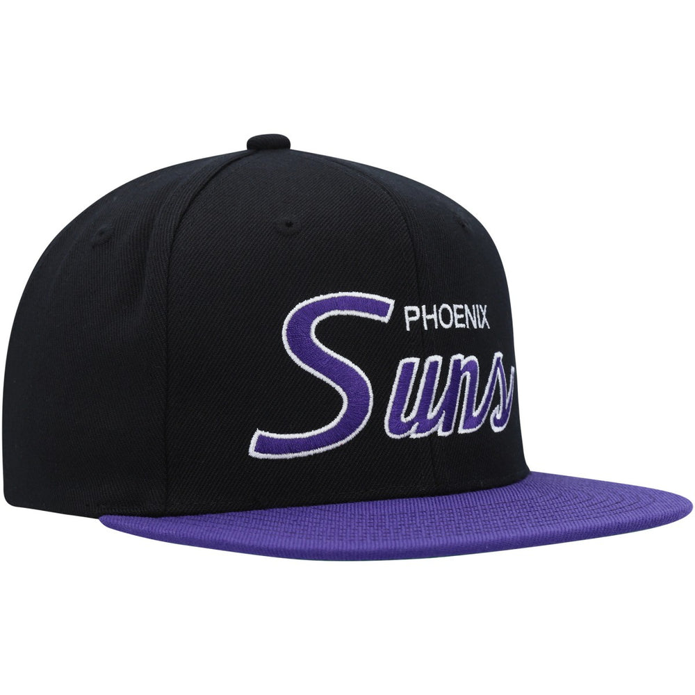 Black Phoenix Suns Hardwood Classics MVP Team Script 2.0 Snapback Hat | NBA