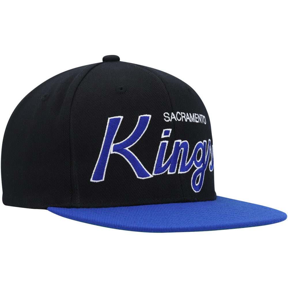 Black Sacramento Kings Hardwood Classics MVP Team Script 2.0 Snapback Hat | NBA