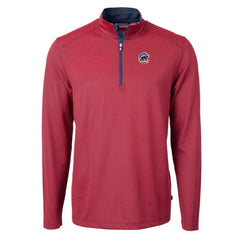 Chicago Cubs Cutter & Buck Americana Logo Virtue Eco Pique Stripe Recycled Quarter-Zip Pullover Top - MLB Pullover