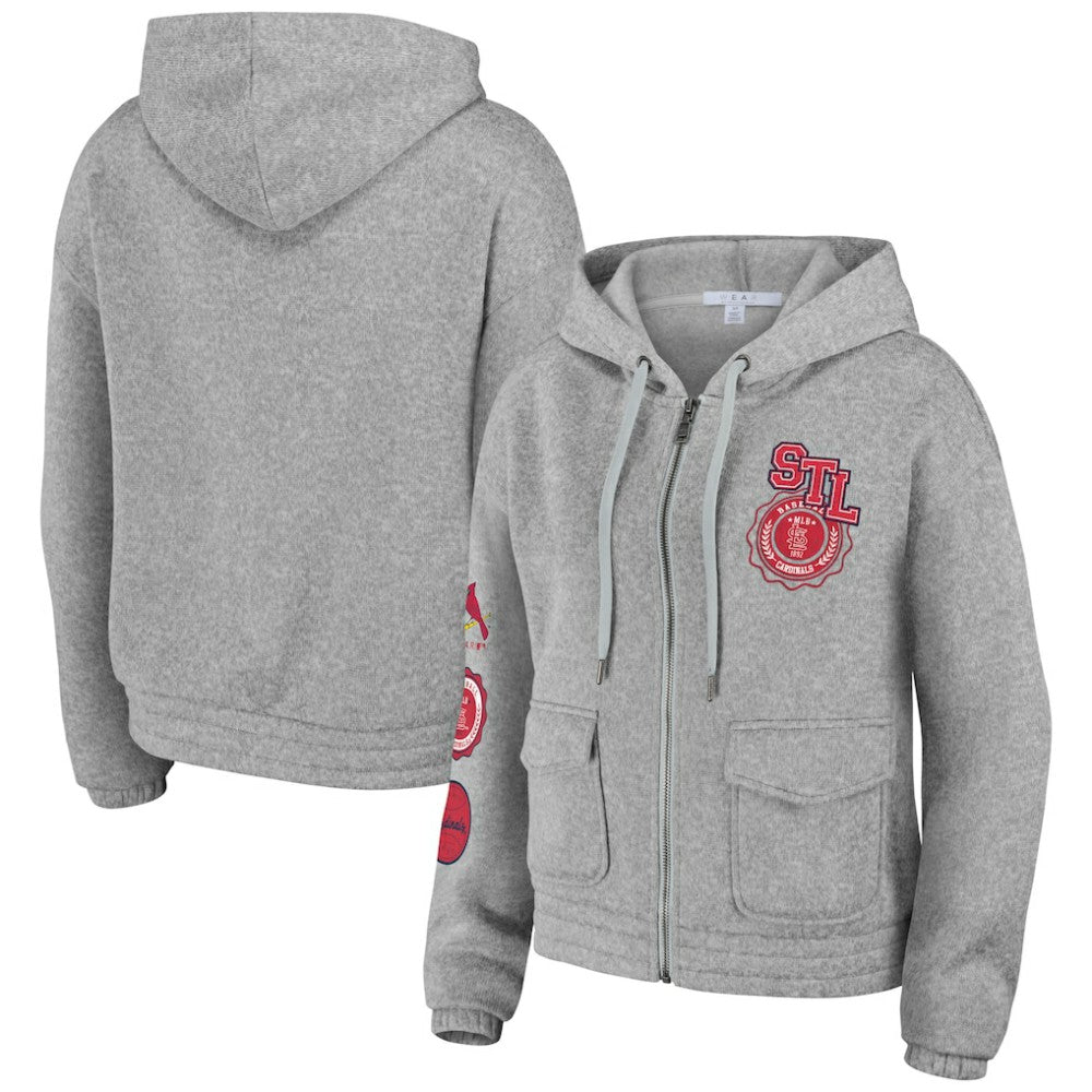 St. Louis Cardinals WEAR by Erin Andrews Women's Full-Zip Hoodie - MLB Hoodies