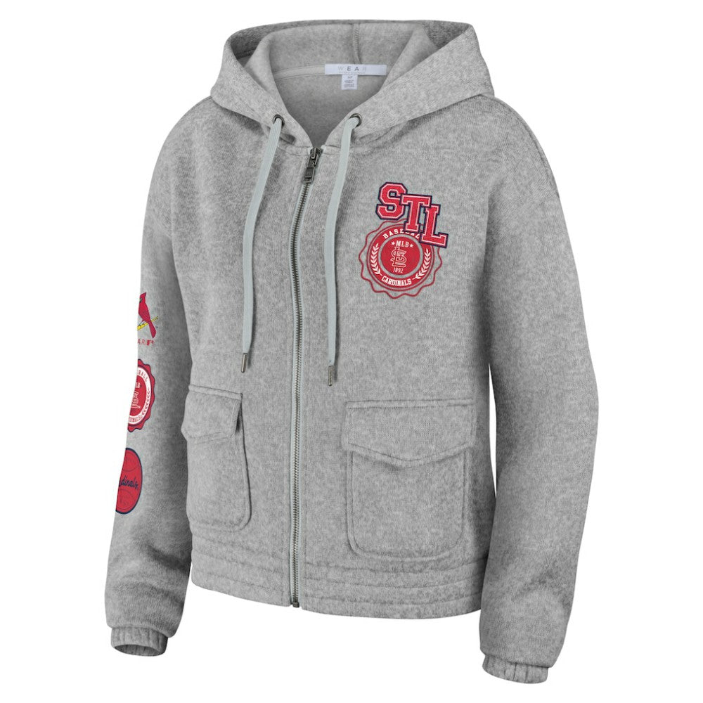St. Louis Cardinals WEAR by Erin Andrews Women's Full-Zip Hoodie - MLB Hoodies