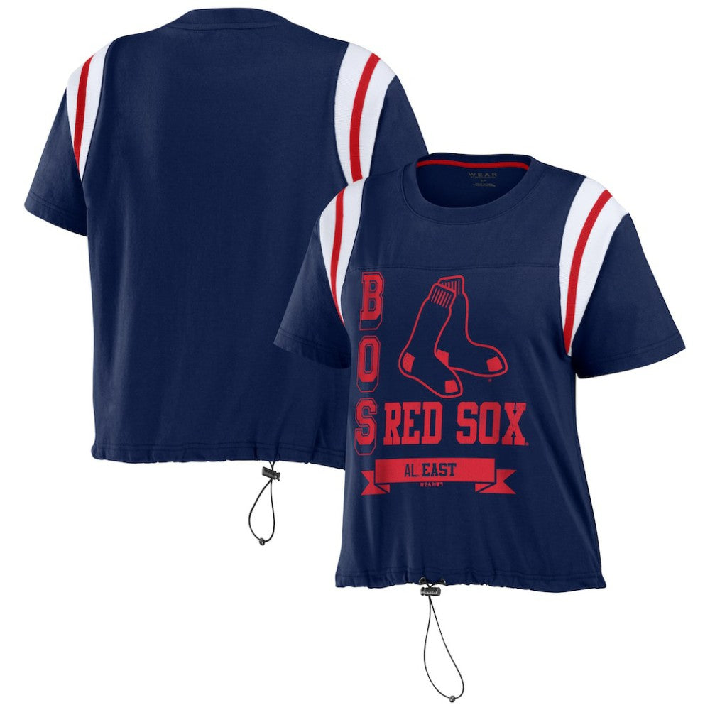 Boston Red Sox WEAR by Erin Andrews Women's Cinched Colorblock T-Shirt - MLB T-shirts