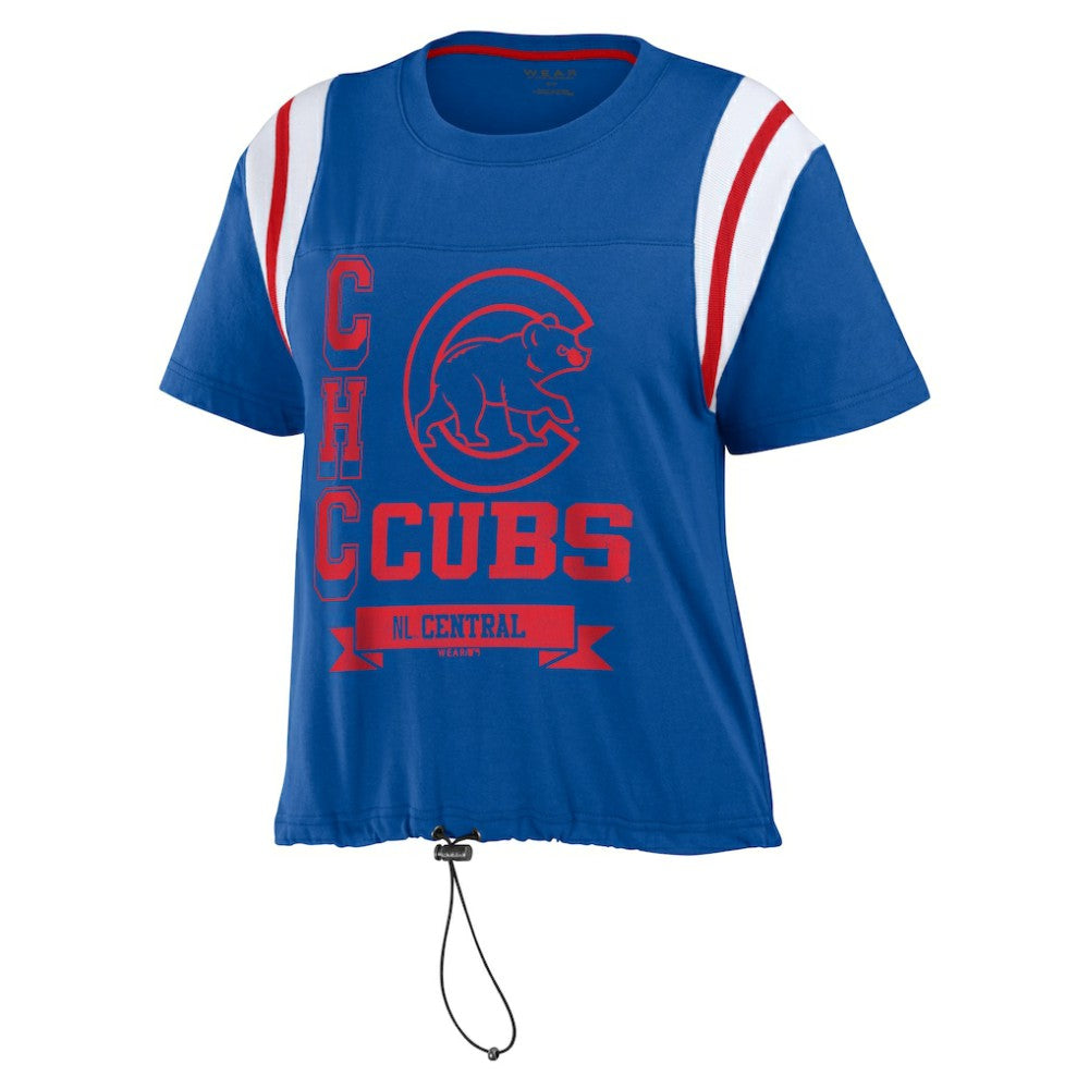 Chicago Cubs WEAR by Erin Andrews Women's Cinched Colorblock T-Shirt - MLB T-shirts