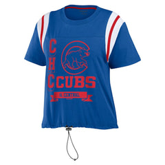 Chicago Cubs WEAR by Erin Andrews Women's Cinched Colorblock T-Shirt - MLB T-shirts