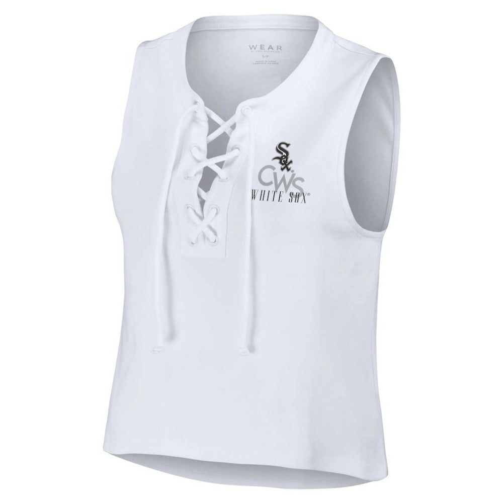 Chicago White Sox WEAR by Erin Andrews Women's Lace-Up Tank Top - MLB Tanks