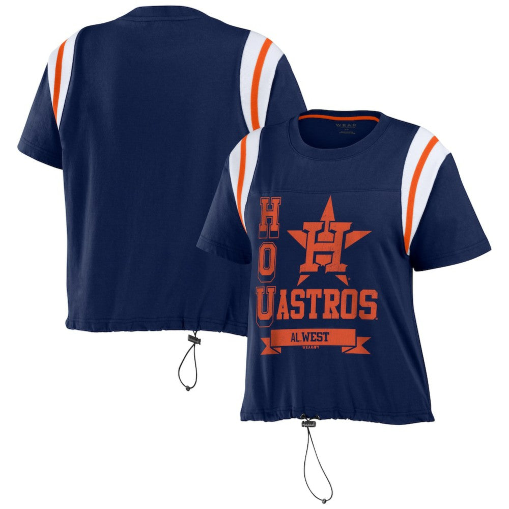 Houston Astros WEAR by Erin Andrews Women's Cinched Colorblock T-Shirt - MLB T-shirts