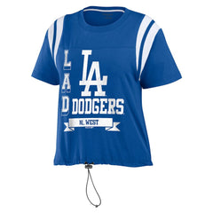 Los Angeles Dodgers WEAR by Erin Andrews Women's Cinched Colorblock T-Shirt - MLB T-shirts