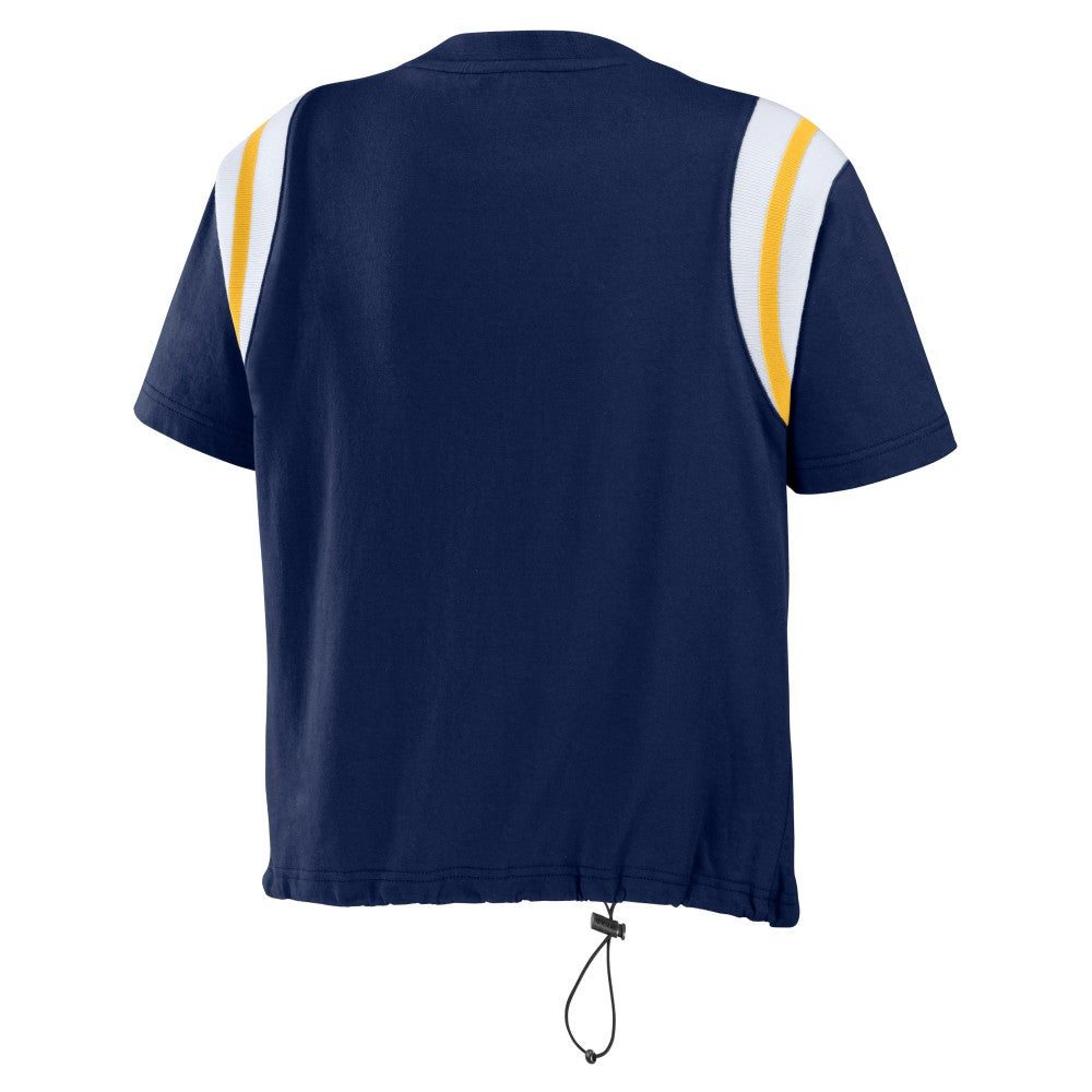Milwaukee Brewers WEAR by Erin Andrews Women's Cinched Colorblock T-Shirt - MLB T-shirts